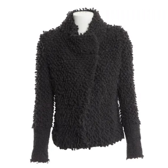 IRO Caty Crepe and Wool Blend Black Jacket 38 - Picture 2 of 10